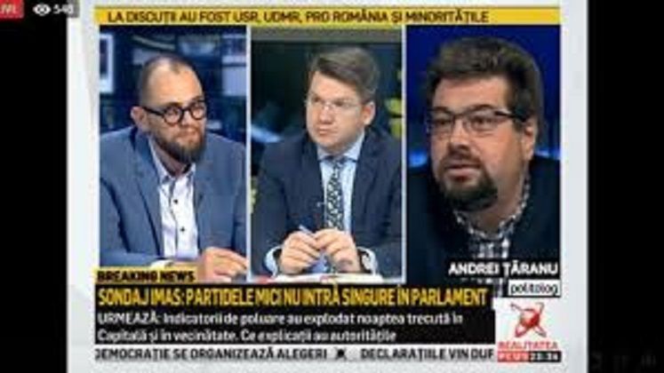 Andrei Țăranu, la Realitatea PLUS: „PNL-ul a crescut în defavoarea USR-ului, nu în defavoarea PSD-ului”