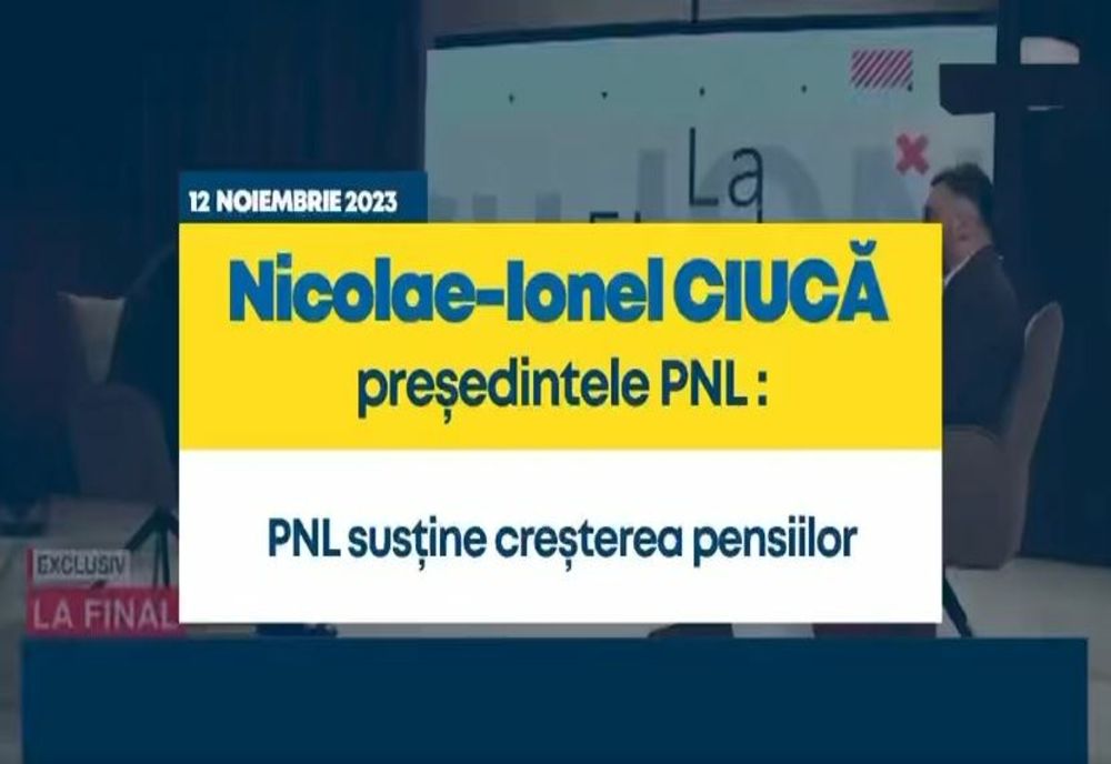  Preşedintele Senatului Nicolae Ciucă: Partidul Național Liberal a votat proiectul noii legi a pensiilor la Senat