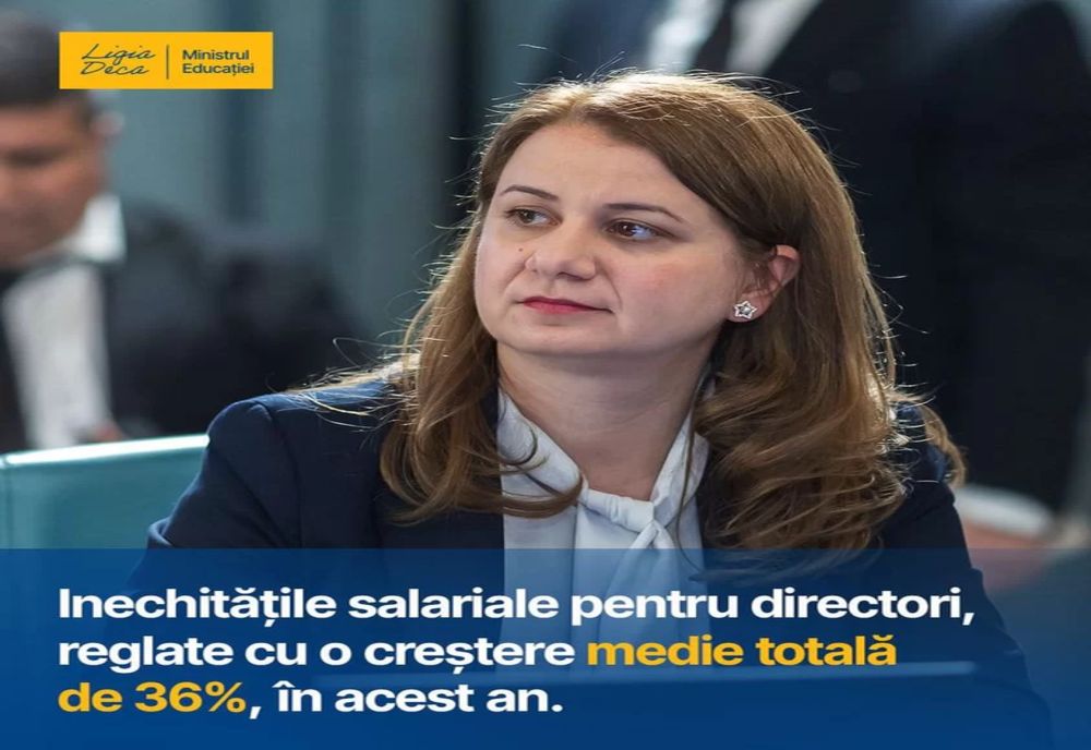 Ligia Deca: Directorii, directorii adjuncți, contabilii-șefi și secretarii-șefi din școli au, din această lună, un salariu cu 30% mai mare, în medie