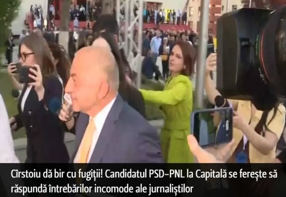 Cîrstoiu dă bir cu fugiții! Candidatul PSD-PNL la Capitală se ferește să răspundă întrebărilor incomode