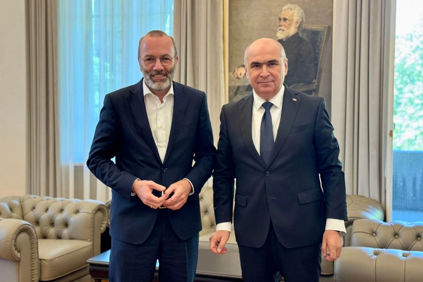 Ilie Bolojan, întâlnire cu președintele PPE, Manfred Weber. Situația politică a României, pe masa discuțiilor