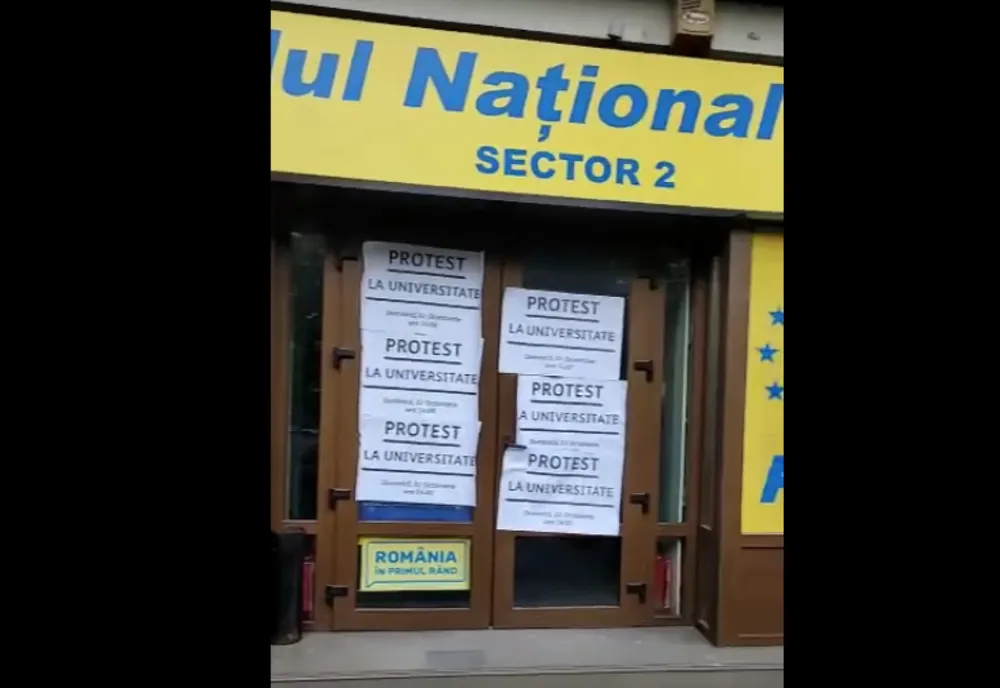 Sediul PNL sector 2 vandalizat de propagandiștii AUR: ”Așa arată civilizația în ochii celor care nu au argumente politice!”