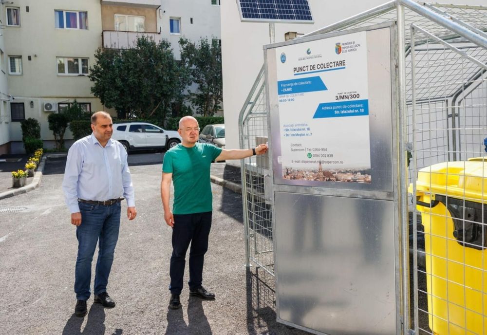 Cluj-Napoca: Primarul Emil Boc a anunțat că 50 de noi puncte gospodărești cu cartelă au fost amplasate în cartierele municipiului