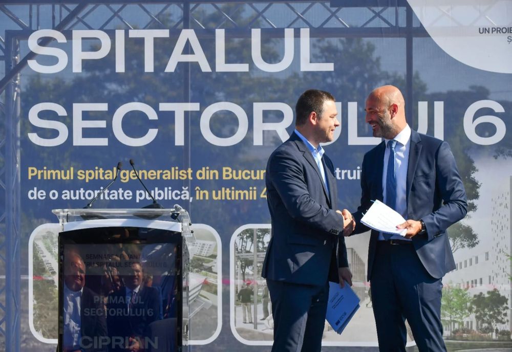 Primarul Ciprian Ciucu a semnat contractul de finanțare pentru Spitalul Sectorului 6 cu Viceguvernatorul Băncii de Dezvoltare a Consiliului Europei, Tomáš Boček