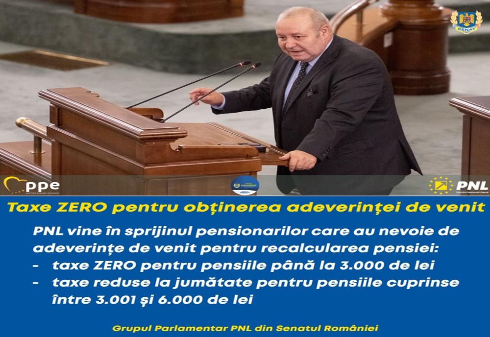 PNL VINE DIN NOU ÎN SPRIJINUL PENSIONARILOR: ZERO TAXE PENTRU EMITEREA ADEVERINȚELOR CARE GARANTEAZĂ PENSII MAI MARI