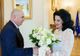 PREȘEDINTELE INTERIMAR ILIE BOLOJAN A PRIMIT-O LA PALATUL COTROCENI PE SOPRANA ANGELA GHEORGHIU
